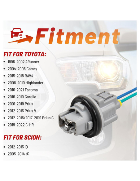 Enchufe de Luz de Giro Frontal RED WOLF 2 Pines para Toyota