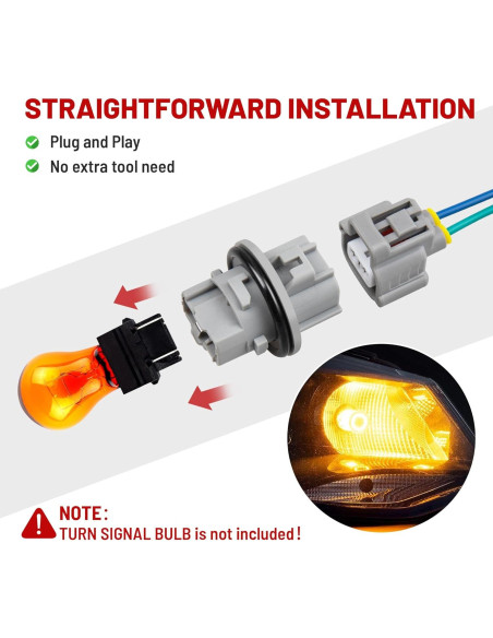 Enchufe de Luz de Giro Frontal RED WOLF 2 Pines para Toyota