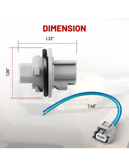 Enchufe de Luz de Giro Frontal RED WOLF 2 Pines para Toyota