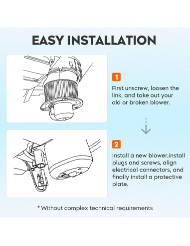 Motor de Soplador HVAC TadaMark para Toyota Corolla 2009-2016