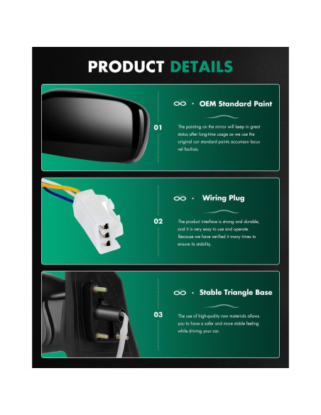 Espejo Retrovisor Lateral Derecho SCITOO Corolla 2003-2008