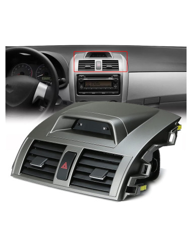 Panel de Ventilación A/C Dasbecan con Reloj para Toyota Corolla 2009-2013