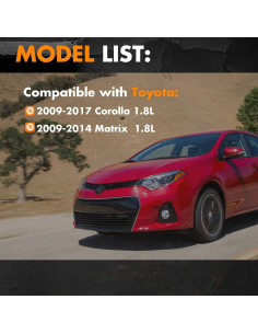 Tubería de refrigerante MEMOEO para Toyota Corolla 1.8L 2