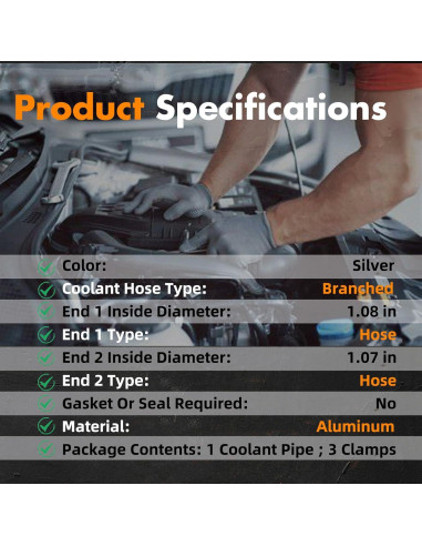 Tubería de refrigerante MEMOEO para Toyota Corolla 1.8L