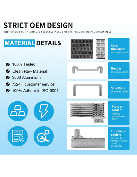 Radiador Rayten 13049 para Toyota Corolla 09-17 y Matrix 09-12
