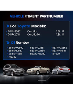 Compresor de Aire Acondicionado SYKRSS 198339 para Toyota Corolla 2014-2022 2