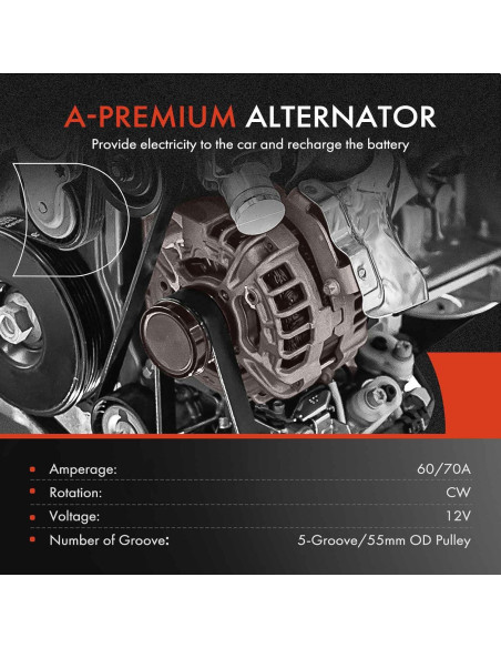 Alternador A-Premium 12V 60A/70A para Toyota Corolla/Celica