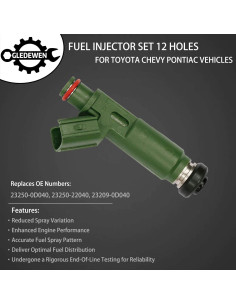 Inyector de Combustible Gledewen 4 Piezas 1.8L para Toyota 2