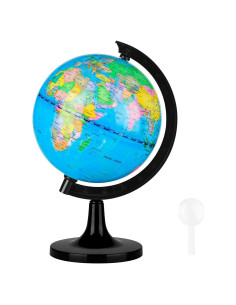 Globo Terráqueo Mini Wizdar 14 cm Educativo Rotativo