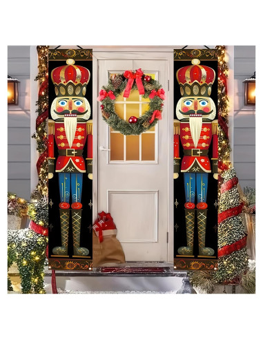 Banderas de Porche Navidad BlissYard Cascanueces 200 x 30 cm