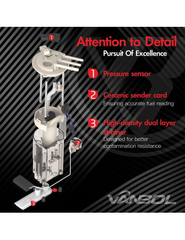 Conjunto Bomba de Combustible Eléctrica VANBOL para Toyota Corolla y Matrix