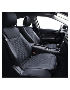 Fundas de Asiento Delantero Elantrip Cuero Impermeable Negro