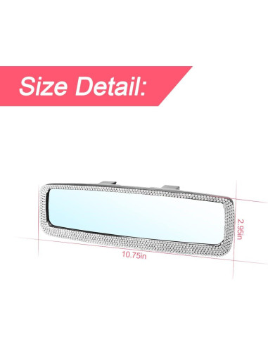 Espejo Retrovisor Brillante BLAU GRUN 27.5x8 cm Ajustable