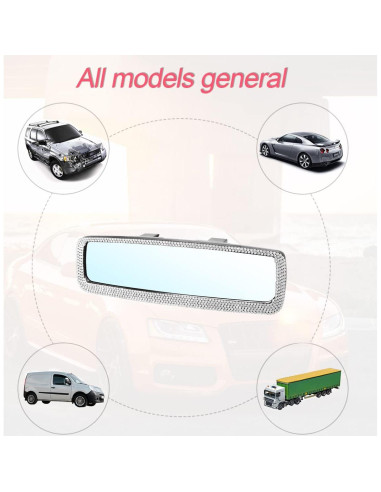 Espejo Retrovisor Brillante BLAU GRUN 27.5x8 cm Ajustable