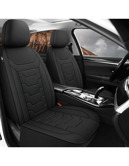 Cubiertas de Asiento de Coche CAROMOP Juego Completo Negro