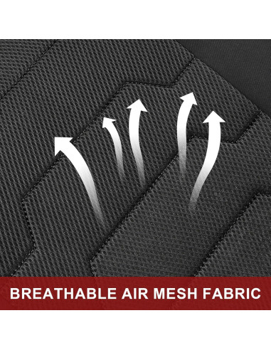 Cubiertas de Asiento de Coche CAROMOP Juego Completo Negro