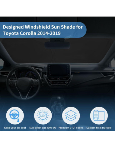 Protector Solar Parabrisas HOHUIGO Toyota Corolla 2009-2014