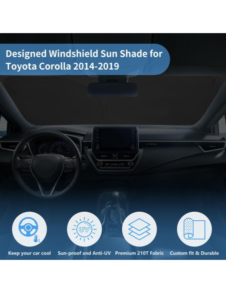 Protector Solar Parabrisas HOHUIGO Toyota Corolla 2009-2014