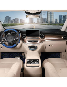 Cubierta de Volante SEG Direct Universal 36-38 cm Cuero Negro Azul 2