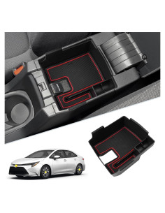 Organizador de Consola Central SKTU para Toyota Corolla 2020-2025 Rojo