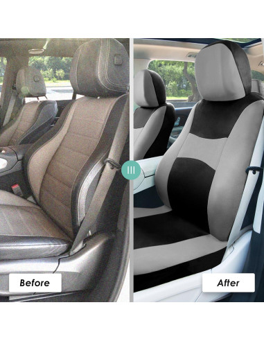 Juego de Fundas de Asiento Universal FH Group Gris y Negro