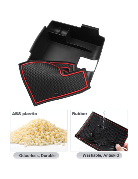 Organizador de Consola Central SKTU para Toyota Corolla 2020-2025 Rojo