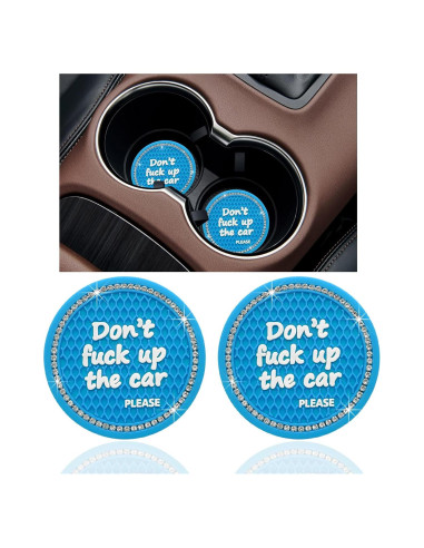 Ziciner Coaster Antideslizante para Auto Bling 2 Piezas