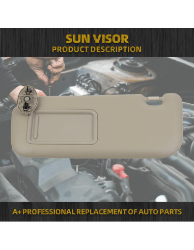 Visera Lado Conductor Izquierdo Dasbecan Toyota Corolla 2009-2013 Cuero