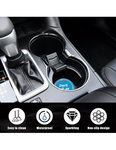 Ziciner Coaster Antideslizante para Auto Bling 2 Piezas