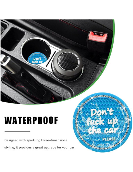 Ziciner Coaster Antideslizante para Auto Bling 2 Piezas