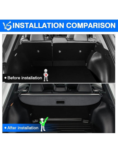 Cubierta de Carga Retráctil Powerty para Toyota Corolla Cross 2022-2024