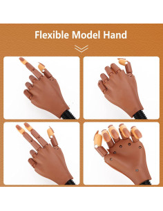 Mano de Práctica para Uñas Acrílicas LIONVISON con 100 Consejos 2