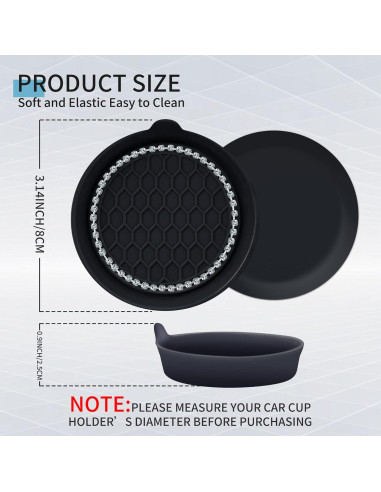 Soporte de Vaso para Auto Amooca 4 Piezas Antideslizante