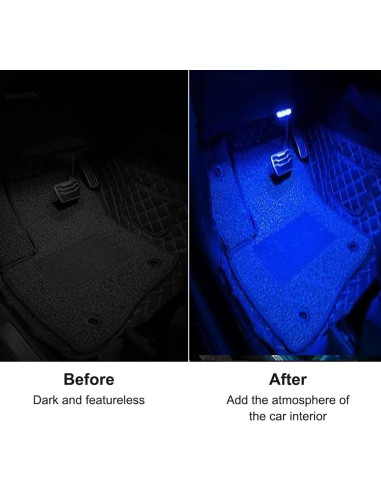 Luces LED Inalámbricas ATREPIN para Interior de Coche 7 Colores