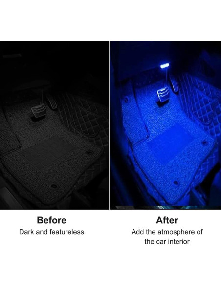 Luces LED Inalámbricas ATREPIN para Interior de Coche 7 Colores