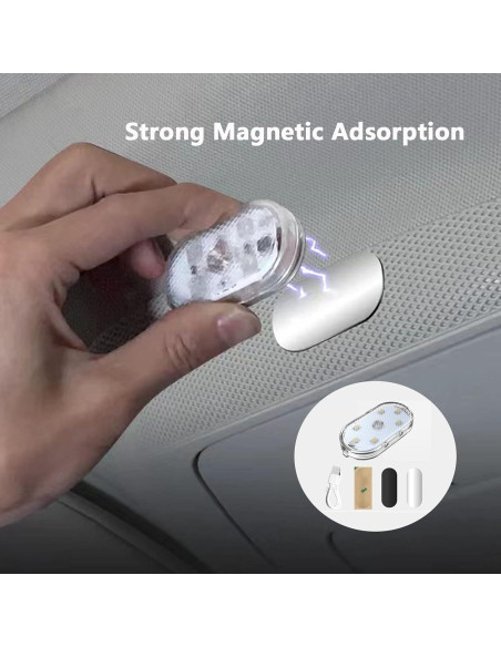 Luces LED Inalámbricas ATREPIN para Interior de Coche 7 Colores