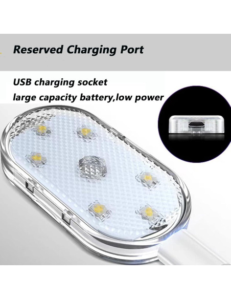 Luces LED Inalámbricas ATREPIN para Interior de Coche 7 Colores