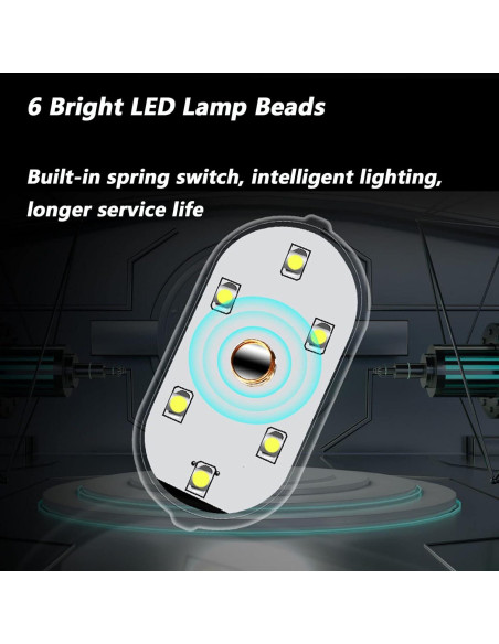 Luces LED Inalámbricas ATREPIN para Interior de Coche 7 Colores