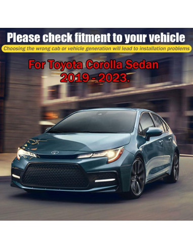 Deflectores de lluvia LETINGFAR para Toyota Corolla 2019-2023