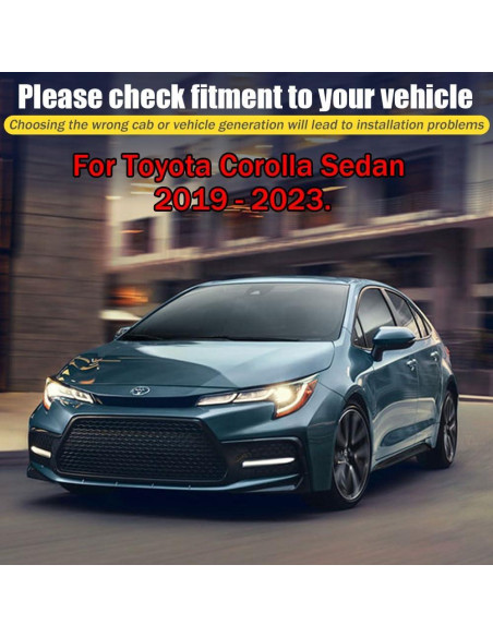 Deflectores de lluvia LETINGFAR para Toyota Corolla 2019-2023