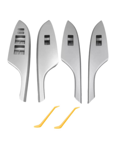 Cubierta Panel Interruptor Ventana Toyota Corolla 2009-2013 Plateado