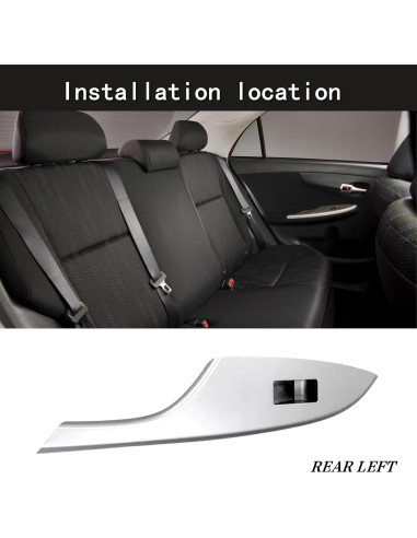 Cubierta Panel Interruptor Ventana Toyota Corolla 2009-2013 Plateado