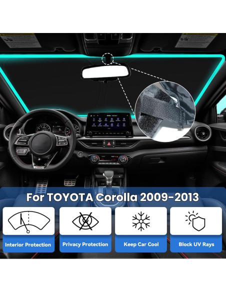 Protector Solar para Parabrisas Toyota Corolla 2009-2013
