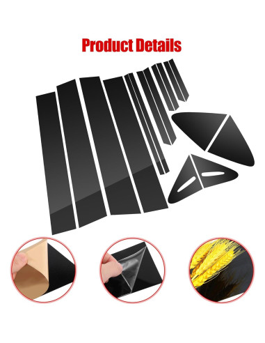 BASIKER 16 Pcs Adornos Ventana Toyota Corolla 2019-2023