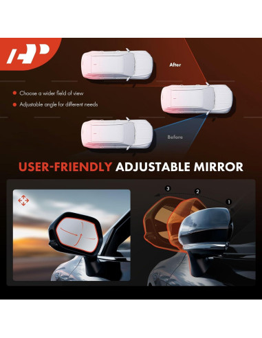 Espejo Retrovisor Eléctrico A-Premium Toyota Corolla 2003-2008