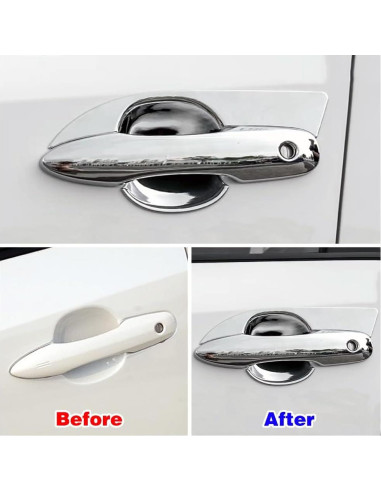 Cubierta de Manija de Puerta Cromo Dakitita para Toyota Corolla 2019-2024