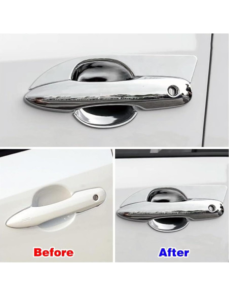 Cubierta de Manija de Puerta Cromo Dakitita para Toyota Corolla 2019-2024