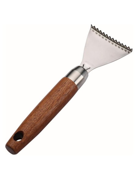 Escalador de Pescado ADORAMBLING Acero Inoxidable Mango Madera