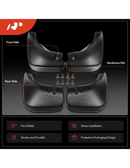 Juego de 4 Guardabarros A-Premium para Toyota Corolla 1993-1997