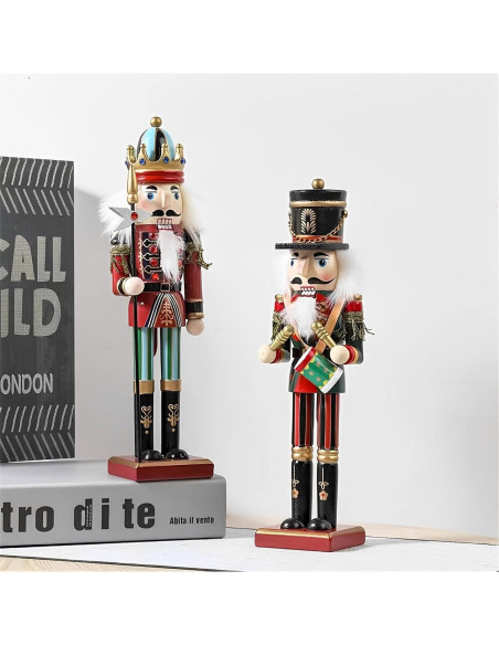 Adorno Cascanueces de Madera 30 cm Pikeman - Decoración Navideña